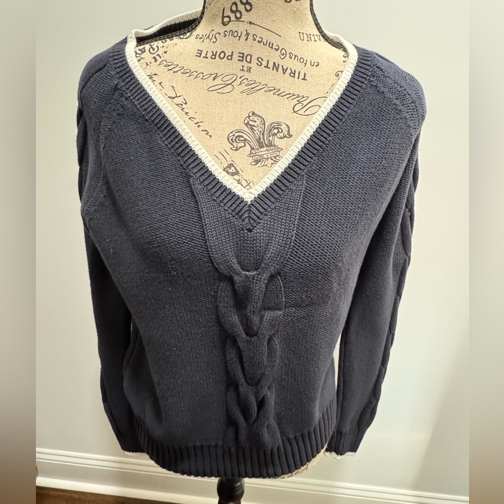 Women’s Navy and White Kate Hill Sweater